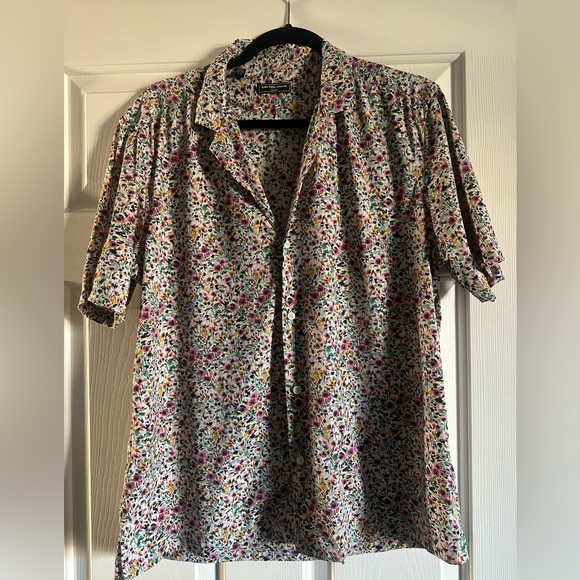 Saks Fifth Avenue Multicolor Floral Men's Shirt - Picture 1 of 5
